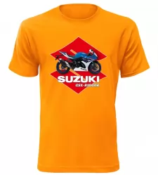 Pánské tričko s motorkou Suzuki GSX-R1000R oranžové
