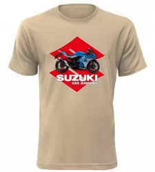 Pánské tričko s motorkou Suzuki GSX-R1000RZ pískové