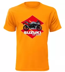 Pánské tričko s motorkou Suzuki GSX-R1000 oranžové