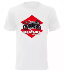 Pánské tričko s motorkou Suzuki GSX-R1000 bílé