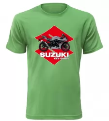 Pánské tričko s motorkou Suzuki GSX-R1000 zelené