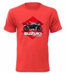 Pánské tričko s motorkou Suzuki GSX-R1000 červené