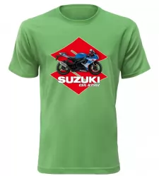 Pánské tričko s motorkou Suzuki GSX-R750Z zelené