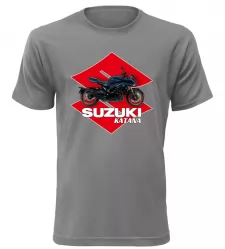 Pánské tričko s motorkou Suzuki KATANA šedé