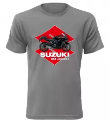 Pánské tričko s motorkou Suzuki GSX-S1000GT šedé