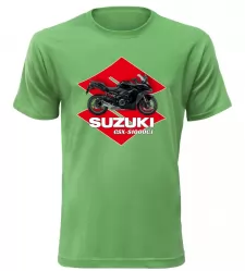 Pánské tričko s motorkou Suzuki GSX-S1000GT zelené