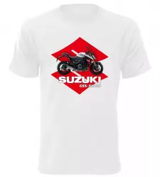 Pánské tričko s motorkou Suzuki GSX-S1000 bílé