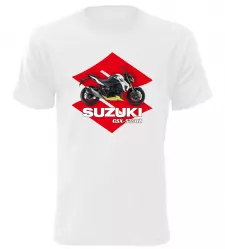 Pánské tričko s motorkou Suzuki GSX-S750Z bílé