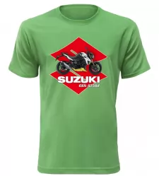 Pánské tričko s motorkou Suzuki GSX-S750Z zelené