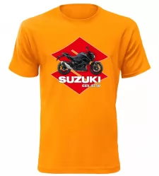 Pánské tričko s motorkou Suzuki GSX-S750 oranžové