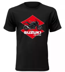Pánské tričko s motorkou Suzuki GSX-S750 černé