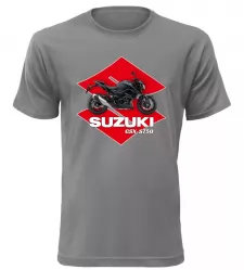 Pánské tričko s motorkou Suzuki GSX-S750 šedé