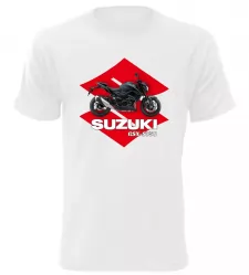 Pánské tričko s motorkou Suzuki GSX-S750 bílé