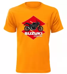 Pánské tričko s motorkou Suzuki SV650 ABS oranžové
