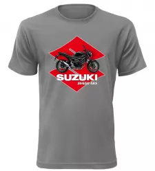 Pánské tričko s motorkou Suzuki SV650 ABS šedé