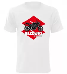 Pánské tričko s motorkou Suzuki SV650 ABS bílé
