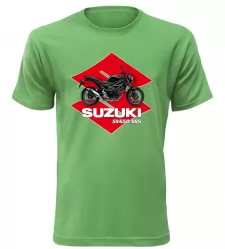 Pánské tričko s motorkou Suzuki SV650 ABS zelené