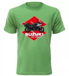 Pánské tričko s motorkou Suzuki GSX-S1000GX+ zelené