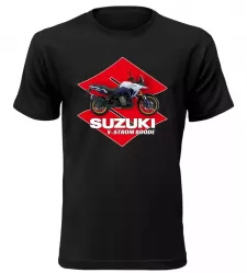 Pánské tričko s motorkou Suzuki V-Storm 800DE černé