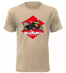 Pánské tričko Suzuki V-Storm 1050XT Adventure pískové