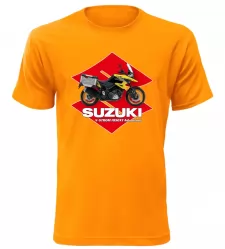 Pánské tričko Suzuki V-Storm 1050XT Adventure oranžové