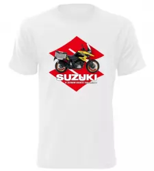 Pánské tričko Suzuki V-Storm 1050XT Adventure bílé