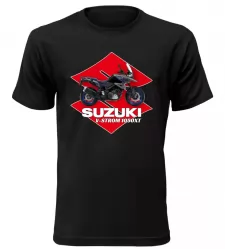 Pánské tričko s motorkou Suzuki V-Storm 1050XT černé