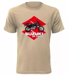 Pánské tričko s motorkou Suzuki DR-Z400S pískové 