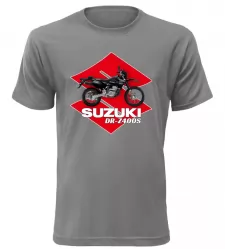Pánské tričko s motorkou Suzuki DR-Z400S šedé