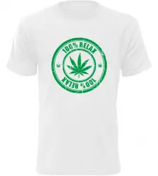 Pánské tričko 100% Relax THC bílé