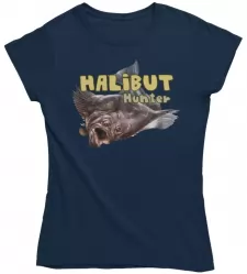 Dámské rybářské tričko Halibut Hunter navy