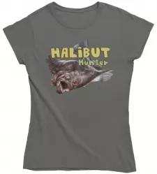 Dámské rybářské tričko Halibut Hunter šedé