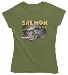 Dámské rybářské tričko Salmon Hunter khaki