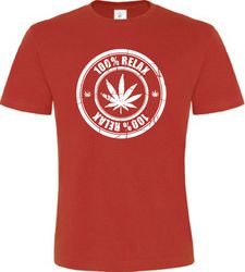 100% Relax THC červené tričko