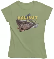 Dámské rybářské tričko Halibut Hunter světlá khaki