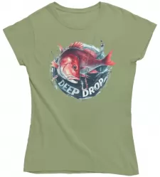 Dámské rybářské tričko Deep Drop světlá khaki