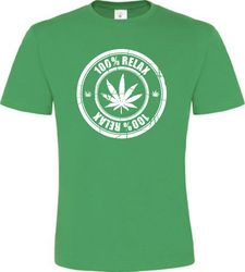 100% Relax THC zelené tričko
