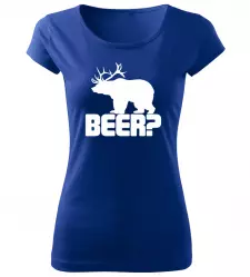 Dámské vtipné tričko BEER modré