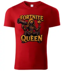 Pánské a dětské tričko FORTNITE QUEEN červené